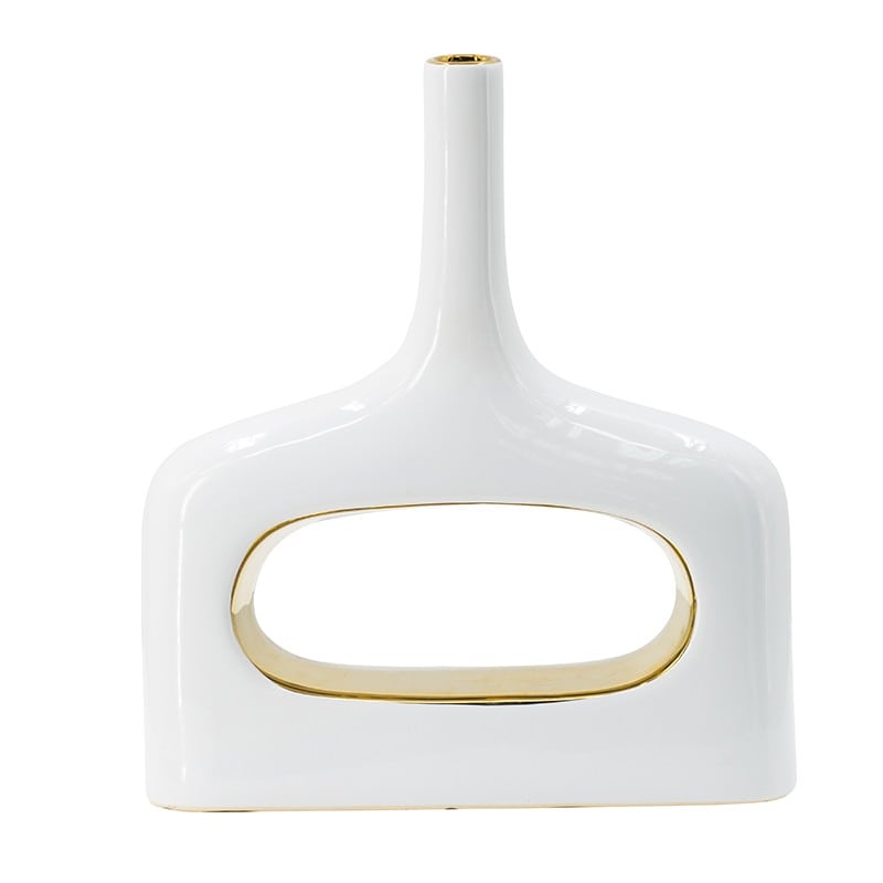 Artekko Phaolt Κεραμικό Λευκό Ανθοδοχείο (29x7x33)cm