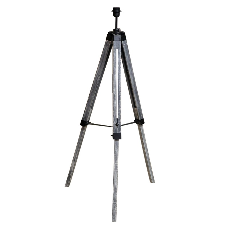 Artekko Ξύλινη Βάση Επιδαπέδιου Φωτιστικού σε Γκρι Πατίνα Ε27 (65x65x133)cm