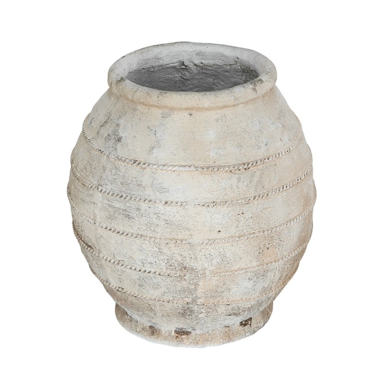 Artekko Antique Μπεζ Βάζο με Παλαίωση από Μαγνήσιο (44.5x44.5x47)cm