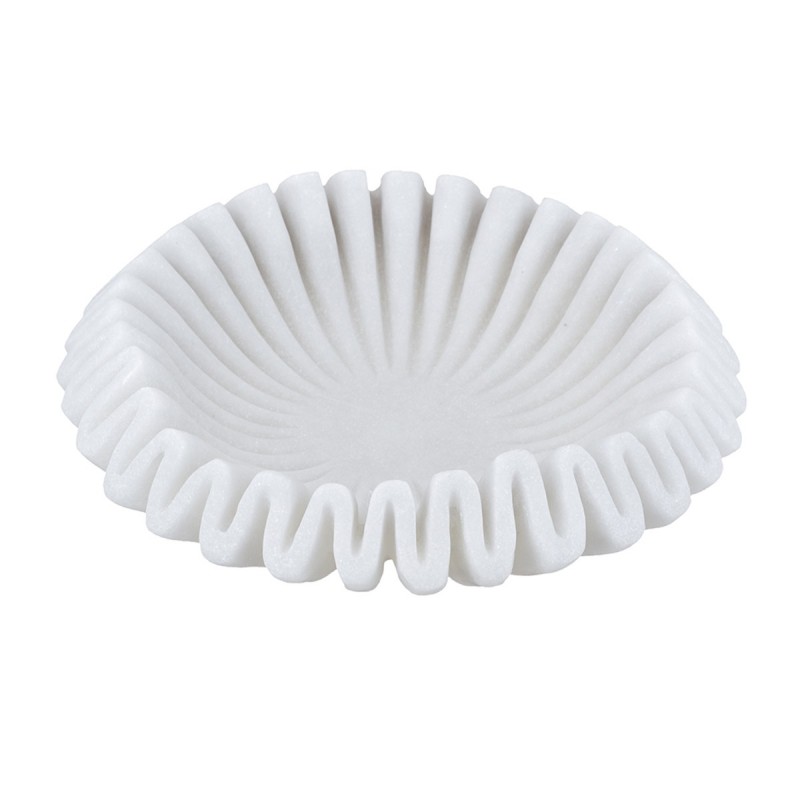 Artekko Coral Λευκό Διακοσμητικό Μπολ Ρητίνης (24.3x24.3x6.8)cm