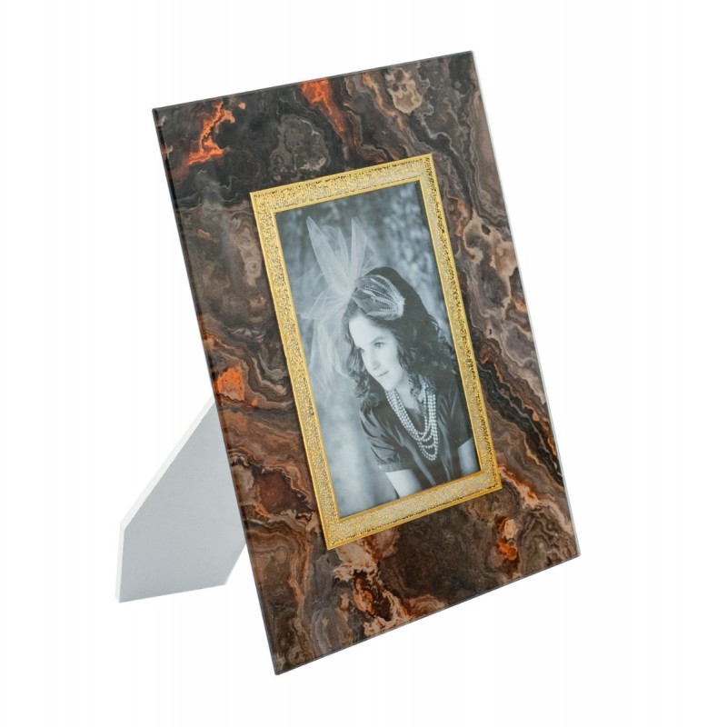 Artekko Zenn Καφέ Γυάλινη Κορνίζα για Φωτογραφία 4Χ6