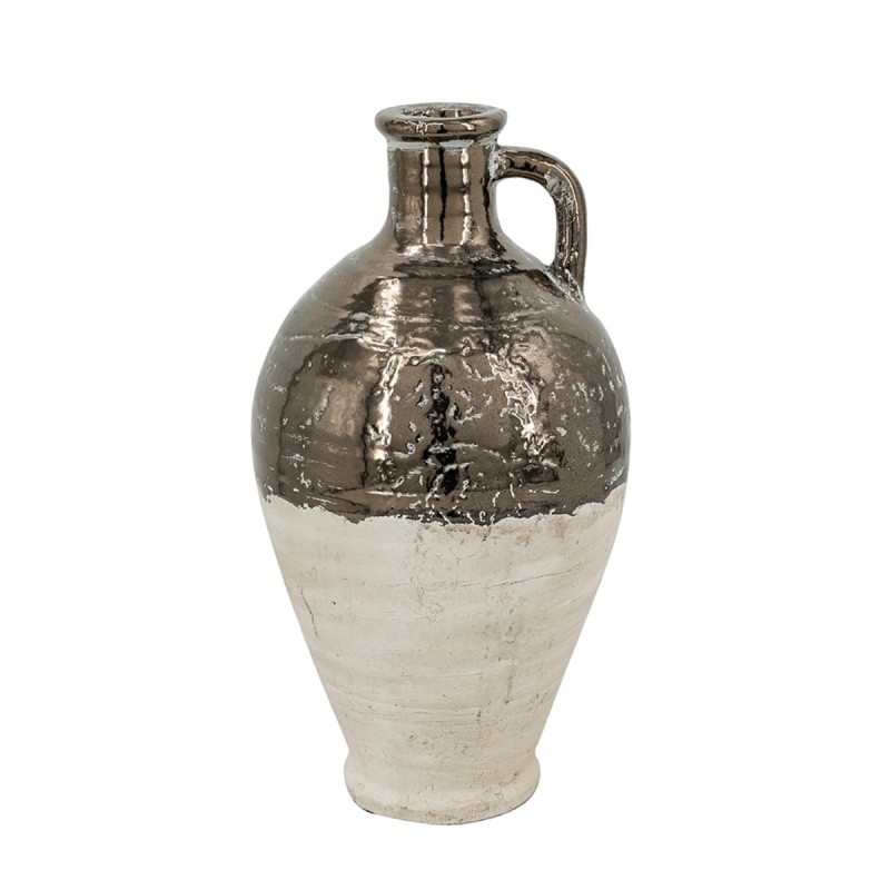 Artekko Candia Βάζο από Τερακότα σε Μπρονζέ με Μπεζ (20x20x38)cm