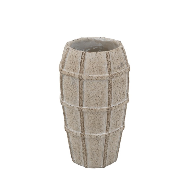 Artekko Cement Μπεζ Τσιμεντένιο Βάζο (13x13x23.5)cm