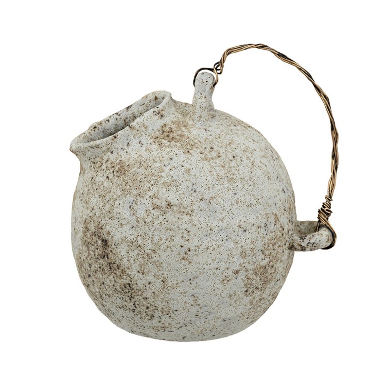 Artekko Antique Κεραμικό Βάζο σε Λευκή Αποχρώση (25x21x26.2)cm