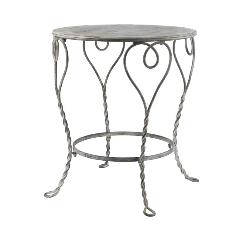 Artekko Vector Μεταλλικό Τραπέζι σε Λευκή Πατίνα (66x66x76.2)cm