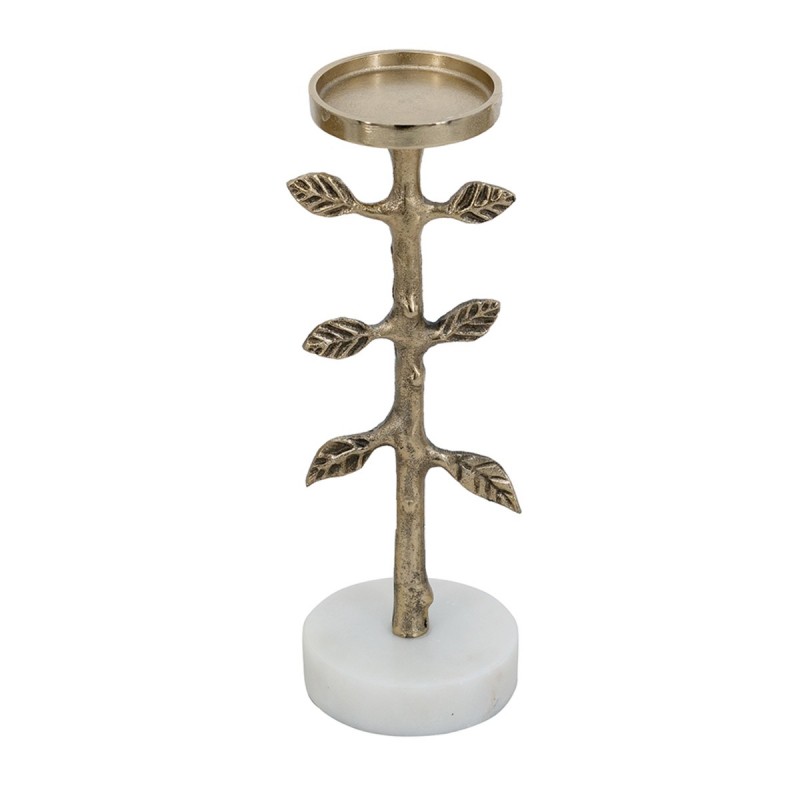 Artekko Branch Χρυσό Μεταλλικό Κηροπήγιο (10x10x30.5)cm