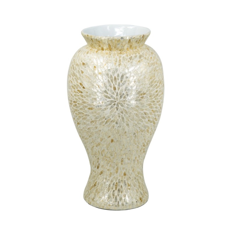 Artekko Ivory Εκρού Βάζο από Μπαμπού και Capiz (34x34x61)cm