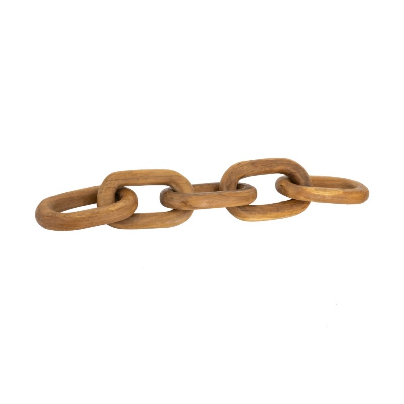 Artekko Woody Καφέ Διακοσμητική Αλυσίδα από Ξύλο Teak (68x12x3)cm