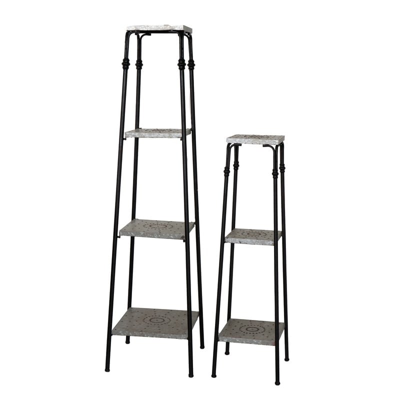 Artekko Seep Μεταλλική Ραφιέρα Σκάλα Σετ 2 Διαφορετικών Τεμαχίων (37x37x100)cm Artekko Seep Μεταλλική Ραφιέρα Σκάλα Σετ 2 Διαφορετικών Τεμαχίων (37x37x100)cm