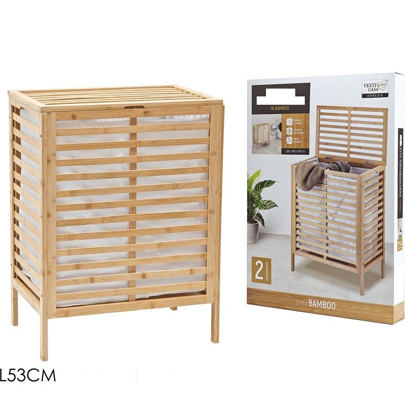 Καλάθι Απλύτων ArteLibre Μπαμπού 53x35x71cm