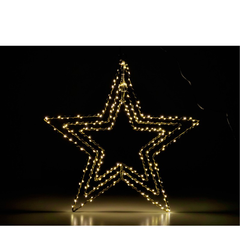 Χριστουγεννιάτικο 3D Αστέρι 45cm Με 485 MicroLED Flash Λευκό