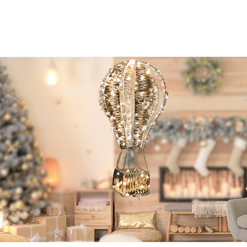 Χριστουγεννιάτικο Αερόστατο Με 210 MicroLED Θερμό Λευκό 38cm