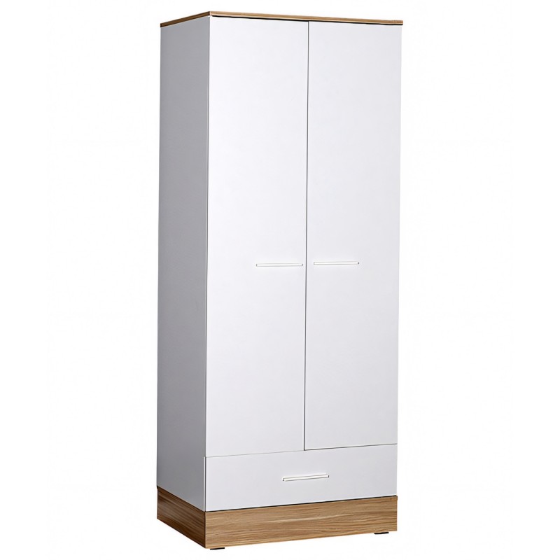 Ντουλάπα VESLEMOY Λευκό/Φυσικό Μοριοσανίδα 80x50x195cm Ντουλάπα VESLEMOY Λευκό/Φυσικό Μοριοσανίδα 80x50x195cm