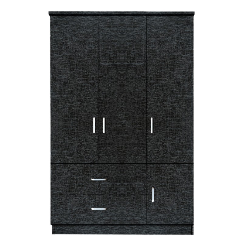 Ντουλάπα ArteLibre TUBEROSA Μαύρο Μοριοσανίδα 120x50x180cm