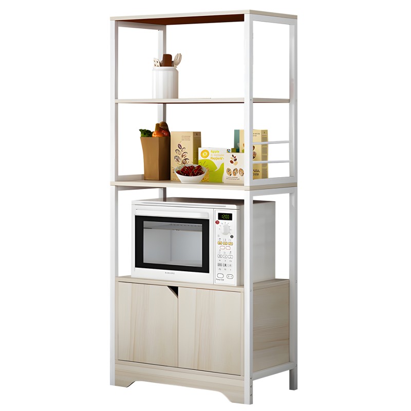 Ραφιέρα Κουζίνας CARIBOU Maple/Λευκό MDF/Μέταλλο 60x30x120cm