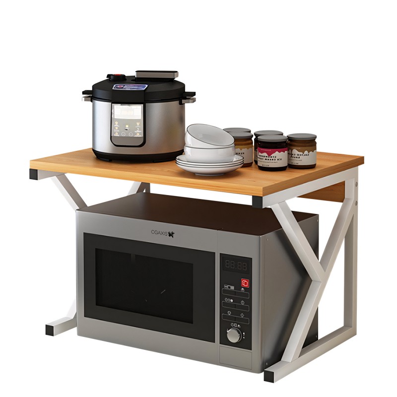 Ραφιέρα Κουζίνας BEAVER Δρυς/Λευκό MDF/Μέταλλο 54x35x34cm