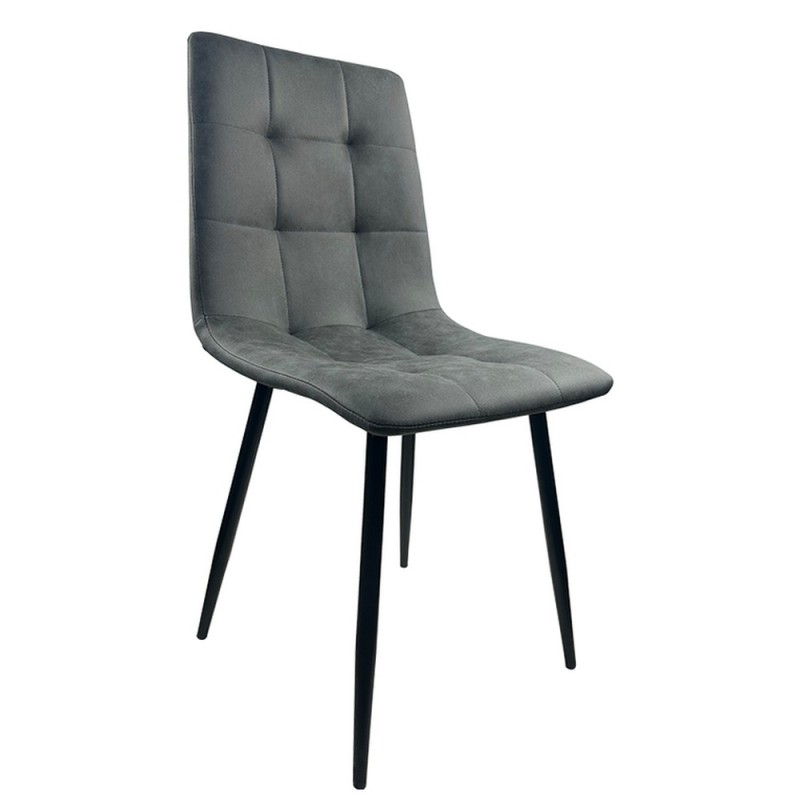 Καρέκλα Τραπεζαρίας ArteLibre YUCATAN Ανθρακί PU/Μέταλλο 44x55x86cm