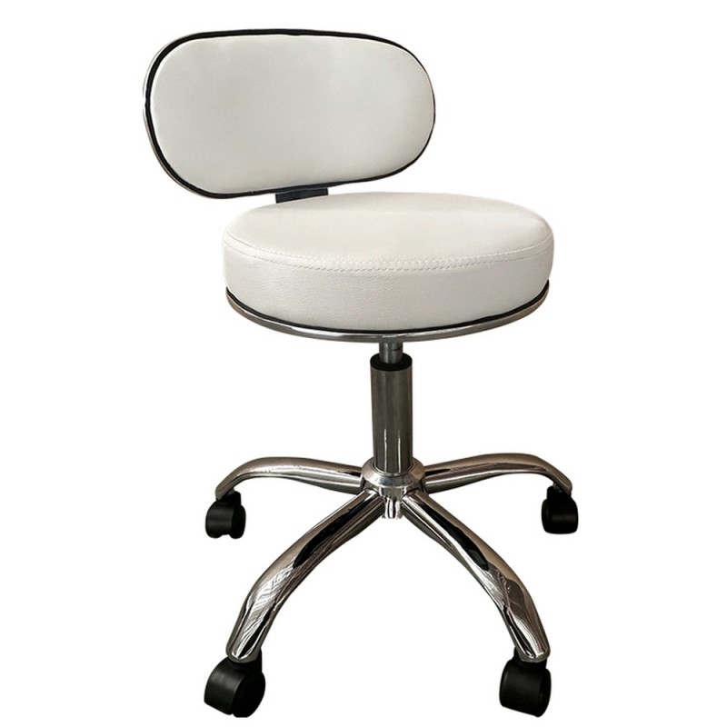 Καρέκλα Εργασίας ArteLibre FIRMEZA Λευκό/Χρώμιο PU/Μέταλλο 47x47x67/78cm