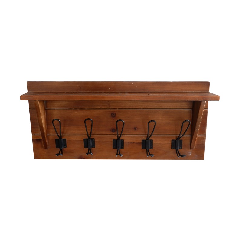 Κρεμάστρα Τοίχου ESTE Γκρι Ξύλο 61x9.5x25.5cm