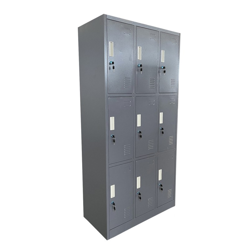 Φοριαμός ArteLibre 6 Θέσεων EARNIL Ανοιχτό Γκρι Μέταλλο 90x45x185cm  