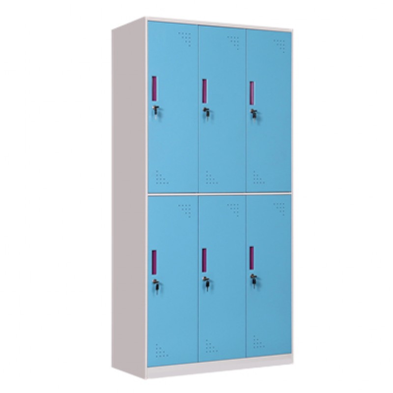 Φοριαμός 6 Θέσεων ELBORON Ανοιχτό Γκρι Μέταλλο 185x90x45cm