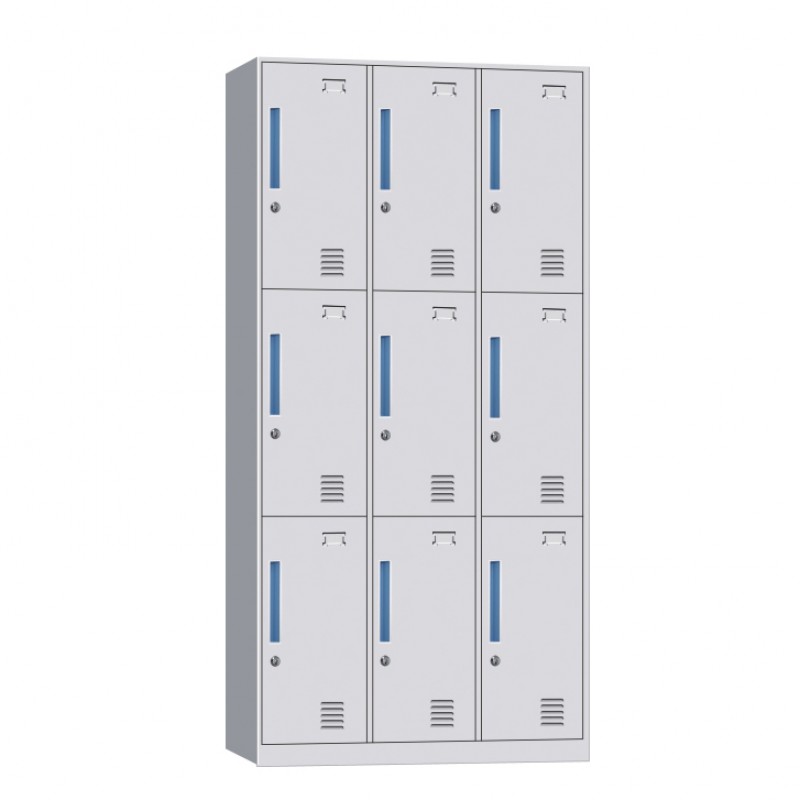 Φοριαμός 9 Θέσεων ELDAR Ανοιχτό Γκρι Μέταλλο 185x90x45cm