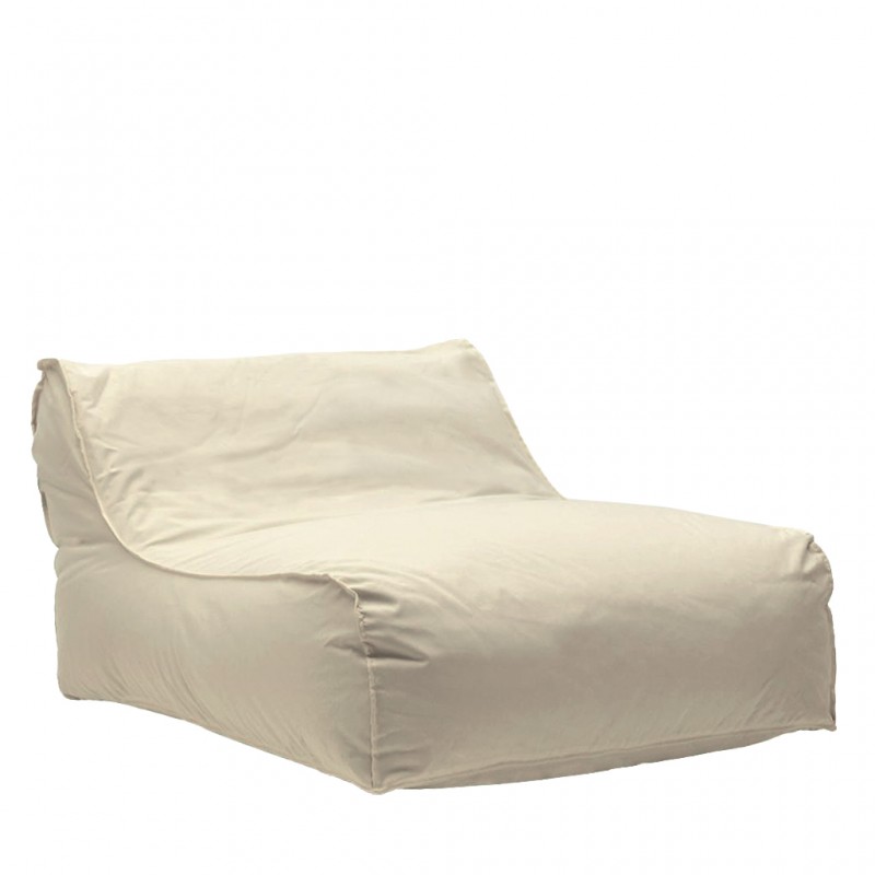 Πουφ Πολυθρόνα LAMAI 100% Αδιάβροχο Με UV Προστασία Μπεζ Ύφασμα 105x110x60cm