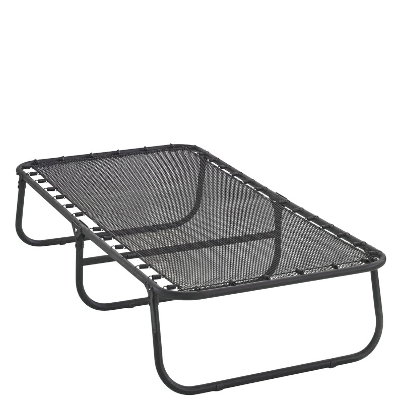 Κρεβάτι Σπαστό ArteLibre FLEXREST Με Στρώμα Πάχους 12cm Μαύρο Μέταλλο 180x80x33cm