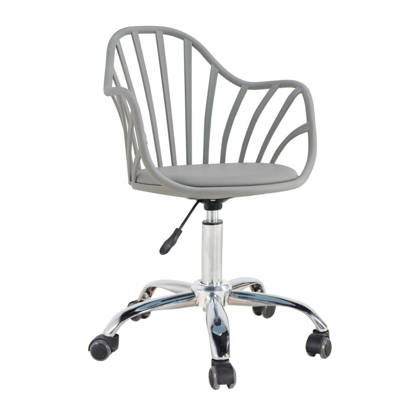 Καρέκλα Γραφείου SRI-LANKA Γκρι Σκούρο PP/PU 56.5x55.5x83cm