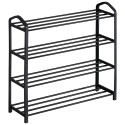 Παπουτσοθήκη ArteLibre REAGAN Με 4 Ράφια Μαύρο Μέταλλο 62x20x62cm