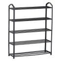 Παπουτσοθήκη ArteLibre DOZER Με 5 Ράφια Μαύρο Μέταλλο 62x20x79cm