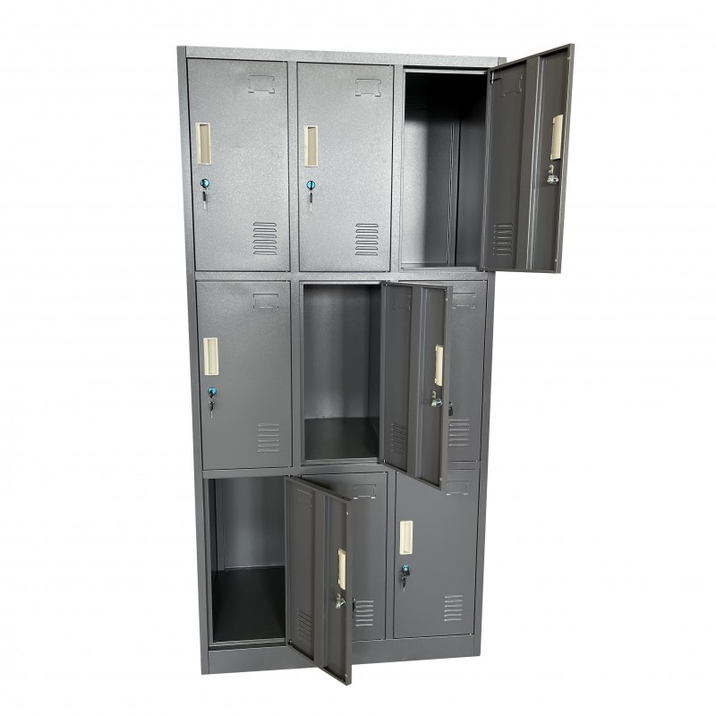 Φοριαμός ArteLibre 6 Θέσεων EARNIL Ανοιχτό Γκρι Μέταλλο 90x45x185cm  