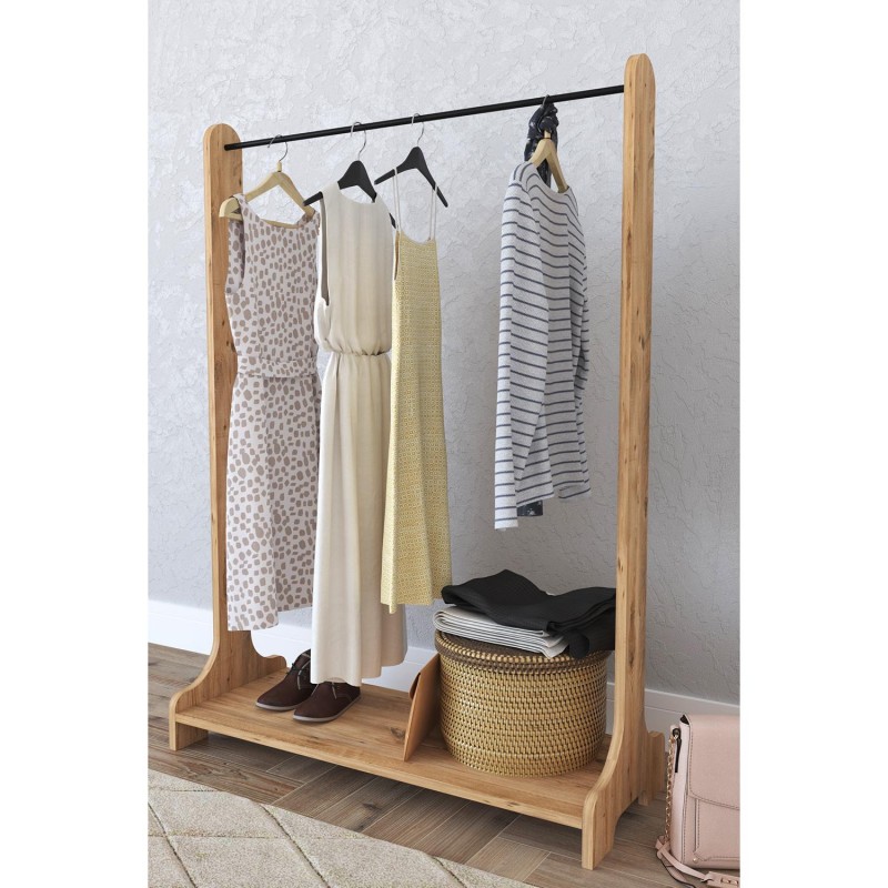 Κρεμάστρα Δαπέδου ORATILE Δρυς Μοριοσανίδα/Μέταλλο 89x35x128cm