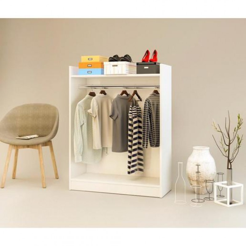 Κρεμάστρα Δαπέδου AADAN Λευκό Μοριοσανίδα/Μέταλλο 93.5x36x120cm