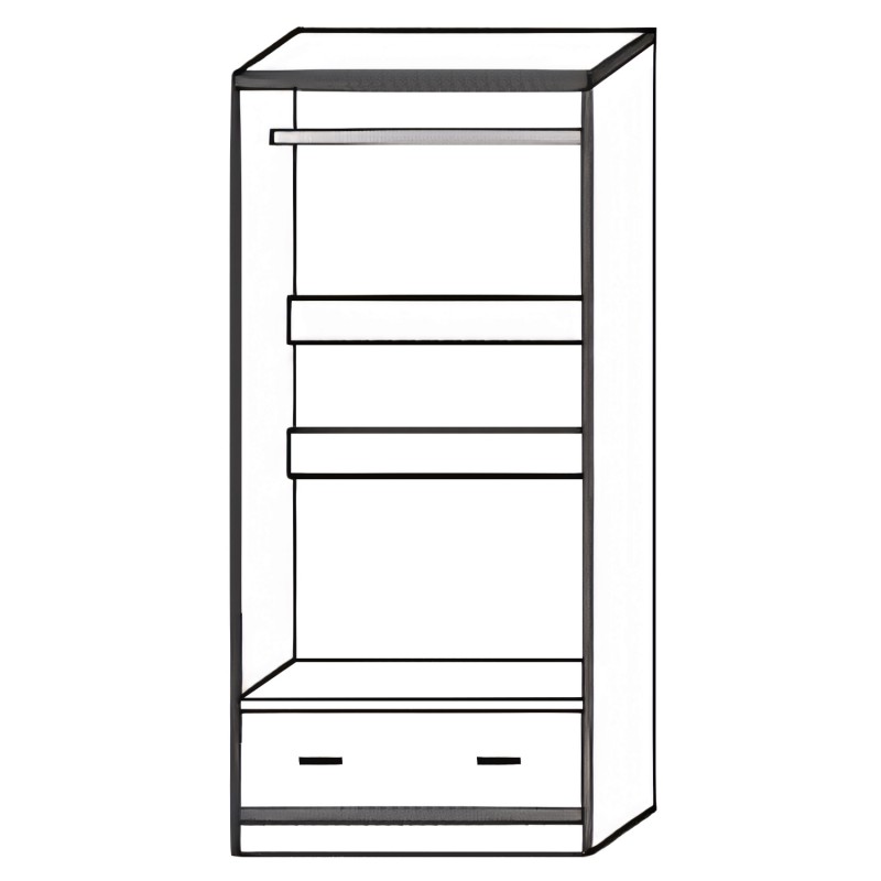 Ντουλάπα Δίφυλλη SOLVI Με Καθρέπτη Λευκό/Φυσικό Μοριοσανίδα 60x40x180cm Ντουλάπα Δίφυλλη SOLVI Με Καθρέπτη Λευκό/Φυσικό Μοριοσανίδα 60x40x180cm