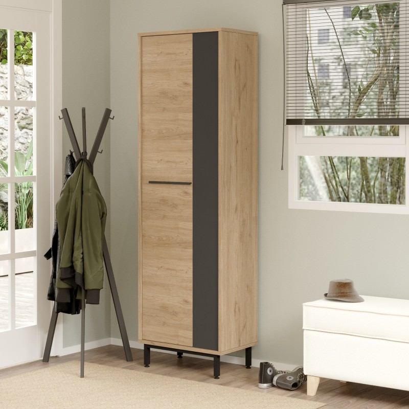 Παπουτσοθήκη ArteLibre INVERCLYDE Φυσικό/Ανθρακί Μοριοσανίδα/Μελαμίνη 57.2x35.5x173.6cm Παπουτσοθήκη ArteLibre INVERCLYDE Φυσικό/Ανθρακί Μοριοσανίδα/Μελαμίνη 57.2x35.5x173.6cm