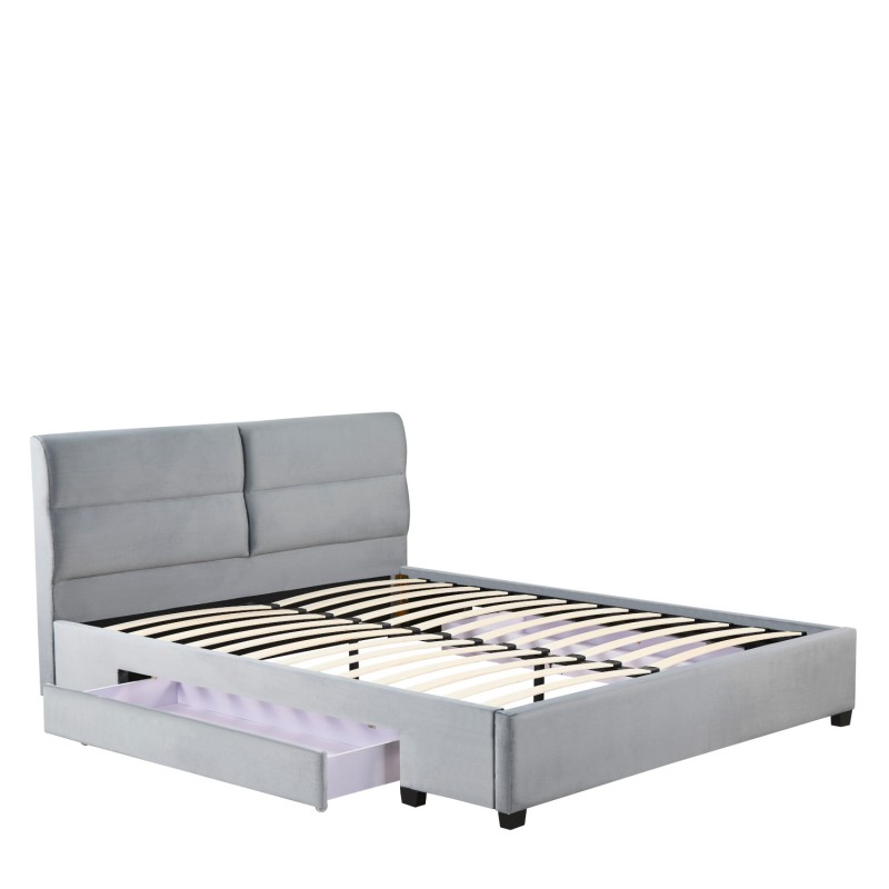 Κρεβάτι Διπλό ArteLibre PRODREAM Γκρι Ύφασμα (Στρώμα 160x200cm)