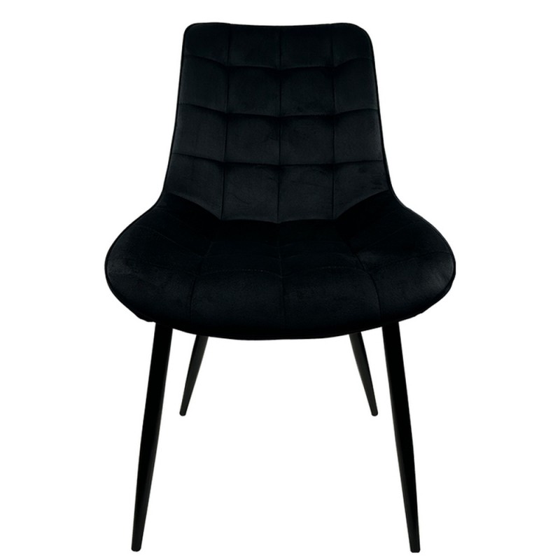 Καρέκλα Τραπεζαρίας ArteLibre BRISA Μαύρο Βελούδο/Μέταλλο 53x60x85cm