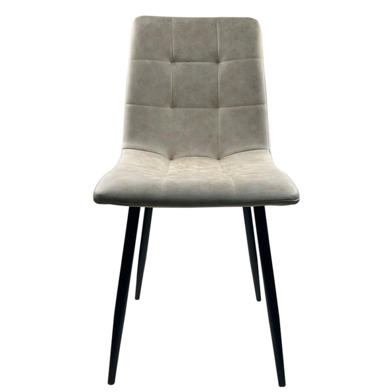 Καρέκλα Τραπεζαρίας ArteLibre YUCATAN Μπεζ/Μαύρο PU/Μέταλλο 44x55x86cm