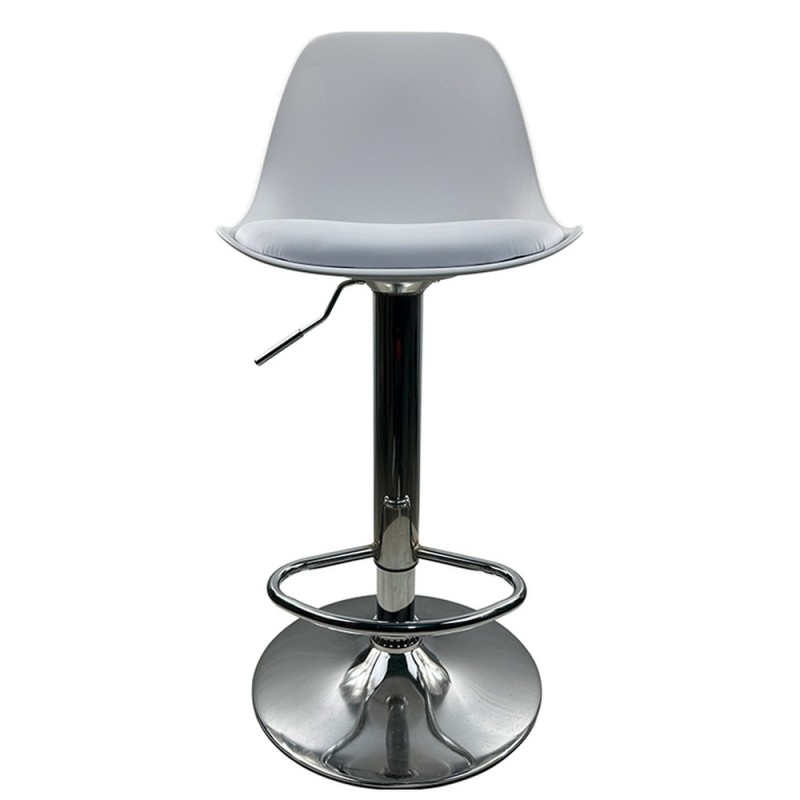 Σκαμπό Bar ArteLibre AMADA Λευκό/Χρώμιο PP/Μέταλλο 41x40x79-89cm