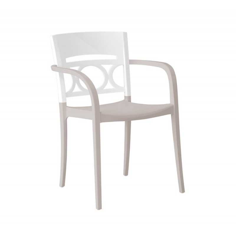 Moon πολυθρόνα White - Linen 60x49x82cm