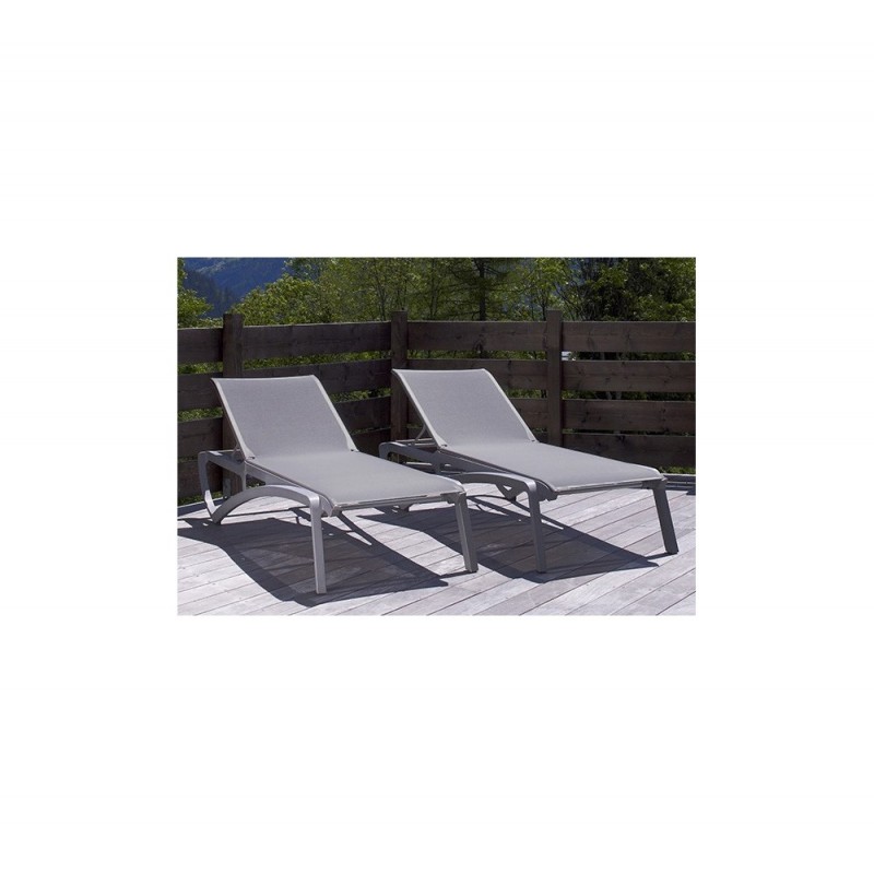 Sunset ξαπλώστρα T30 - Grey 192x78x39cm