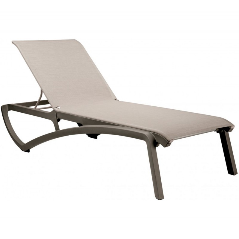 Sunset ξαπλώστρα T33 - Heather beige 192x78x39cm