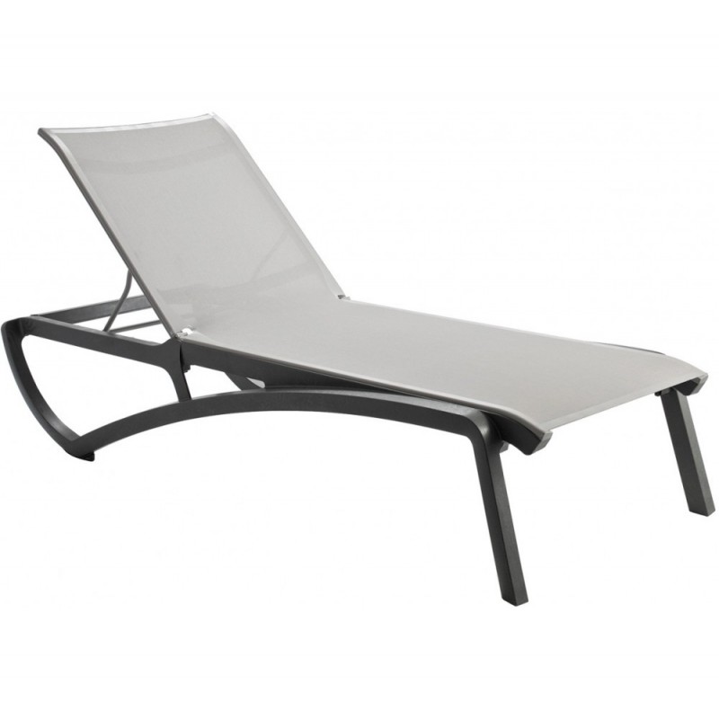 Sunset ξαπλώστρα T30 - Grey 192x78x39cm