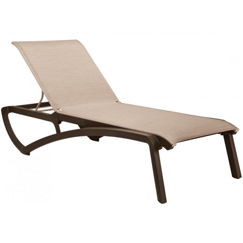 Sunset ξαπλώστρα T36 - Heather brown 192x78x39cm