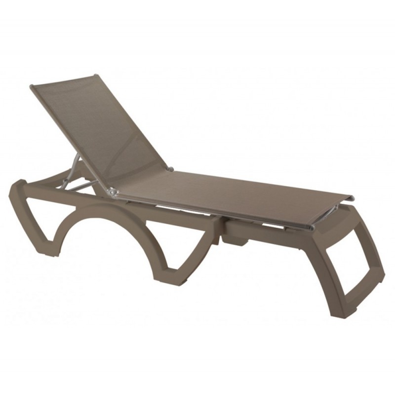 Jamaica beach ξαπλώστρα T21 - Taupe 190x70x38cm