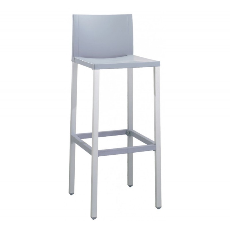 Liberty σκαμπό bar  γκρι  πολυπροπυλενιο- σκελετός  αλουμινίου 42x37x98(75)cm (ποσότητα 1 τμχ)