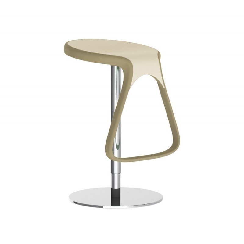 Octo μεταλλικό σκαμπό bar μόκα λευκο  πολυπροπυλενιο - σκελετός Xρώμιο 40x40x75cm  (ποσότητα 1 τμχ )