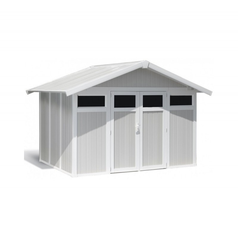 Utility Garden Home 7,5m² 22807138 - ΓΚΡΙ - ΠΡΑΣΙΝΟ Εξωτερική διάσταση: 3,15x2,39xH2,50m