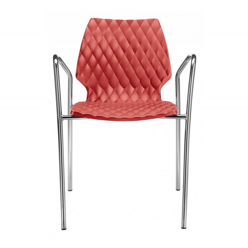 Uni 551 πολυθρόνα NCS S3060-Y80R Coral red 56x53x79(46)cm